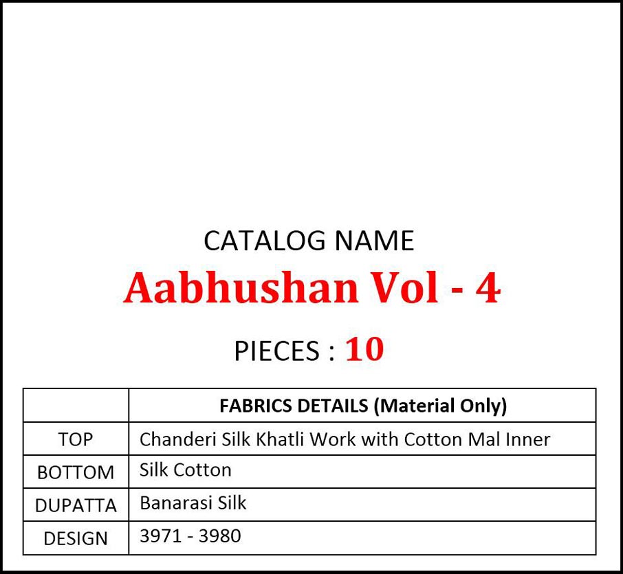 Aabhushan Vol-4 Kessi Fabrics Embroidery Dress Material Aabhushan Vol-4 Kessi Fabrics Embroidery Dress Material